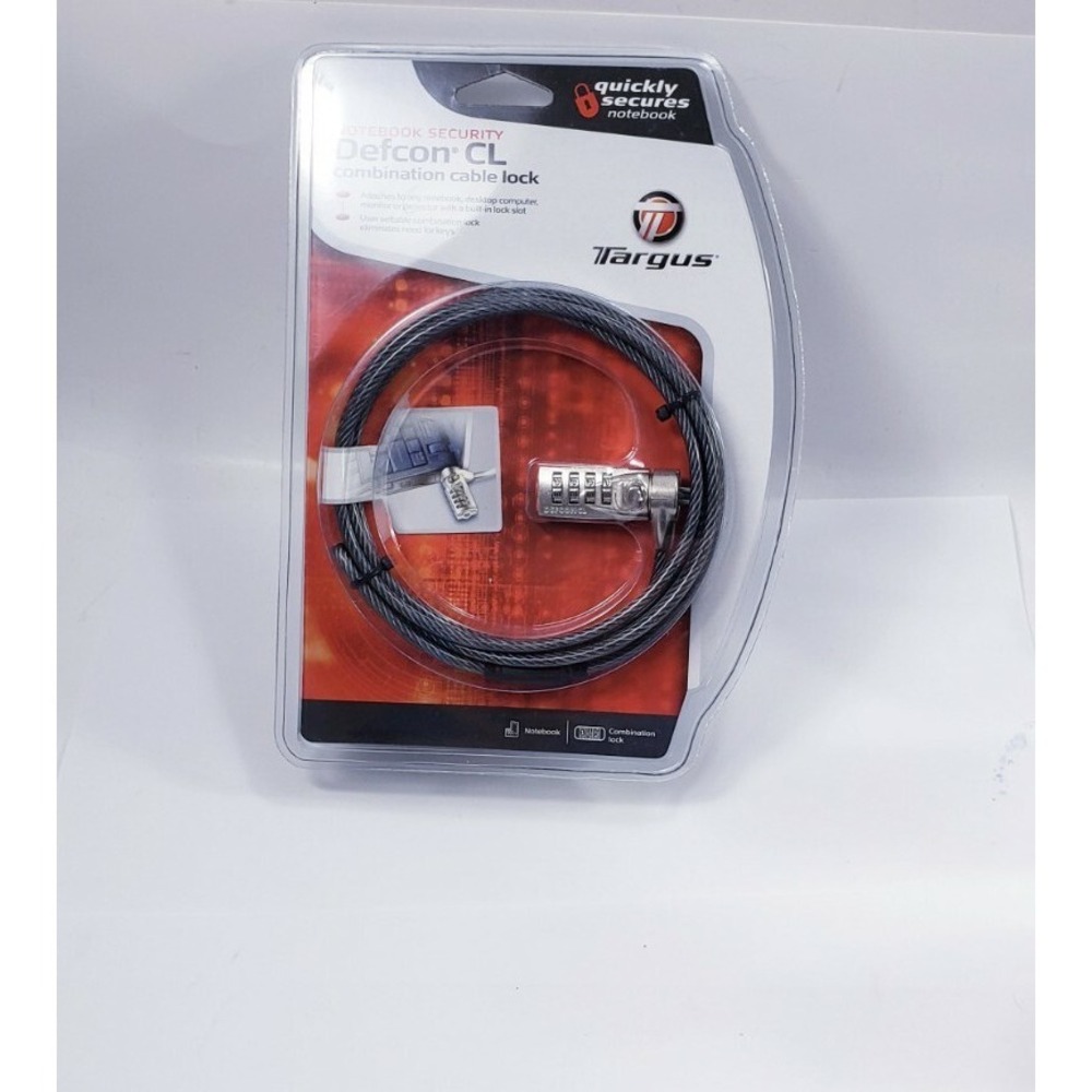 Targus DEFCON T-Lock Combination Cable Lock for Laptop